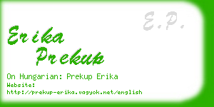 erika prekup business card
